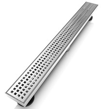 48 Inch Linear Shower Drain Rectangular Floor Drain with Accessories Square H...