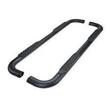 TrailFX A1010B Nerf Bar/ Side Steps W/Step Pads 4"Oval Bent Titanium Black