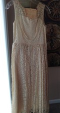 1950's Hand Made Vintage Lace Wedding Gown With Bolero Lace Jacket Size Appox 6