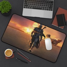 Mandalorian Spaceship Sunset Desk Mat Star Wars Mouse Pad