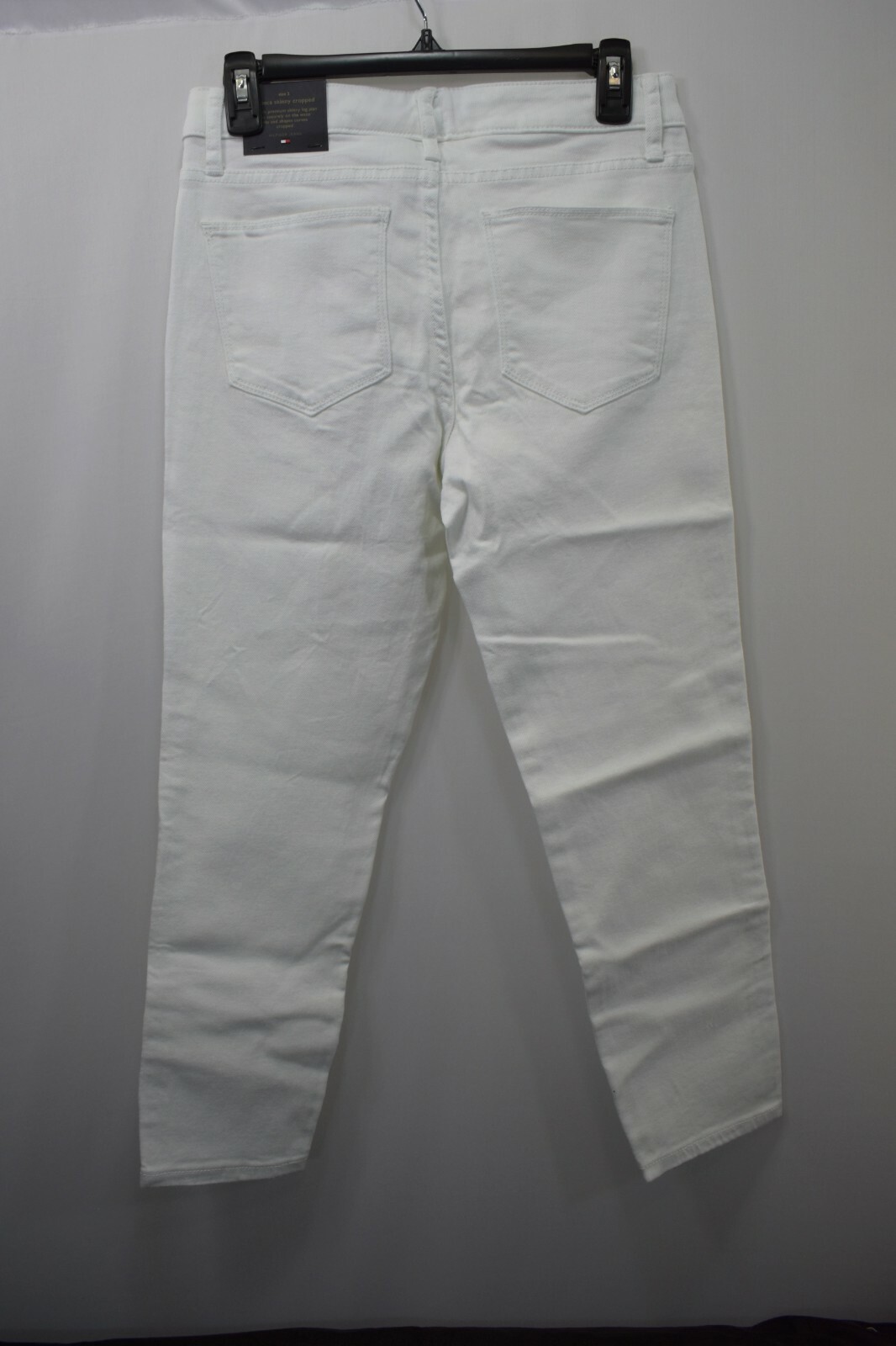 Tommy Hilfiger Women's Essential Cropped Stripe Jean White  sz 2 NWT image 4