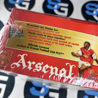 1997-98 Futera Fans Selection Arsenal Trading Cards Sealed Box (36