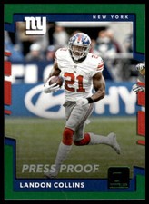 2017 Donruss #117 Landon Collins Press Proof Green New York Giants