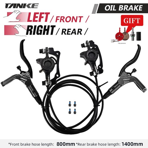 MTB Hydraulic Disc Brake Set 160mm Rotors Oil Calliper Plate Front Rear Brake - Picture 11 of 48
