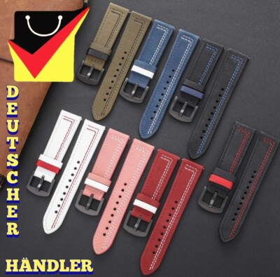 Premium Leder Armband 22mm für Xiaomi, Amazfit GTR, Garmin Huawei Samsung band