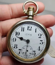 Vintage Langendorf Liberty Pocketwatch 17j FOR PARTS/REPAIR