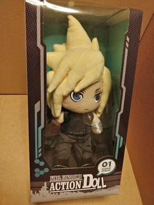 Official Final Fantasy Vii 7 Cloud Strife Plush Action Doll Square Enix Sealed Ebay