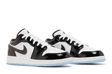 New Air Jordan 1 Low SE GS Concord Black Sneakers, Youth Size 5Y  DV1333-100