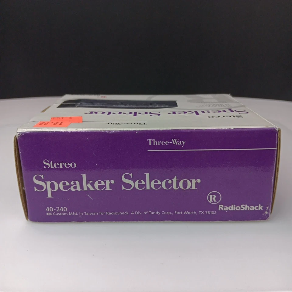 NEW Radio Shack 3-Way Stereo Speaker Selector Switch Cat. No. 40-240 Black - Image 2 of 4