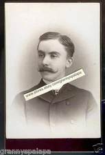 Cabinet Photo Syracuse NY-PHILIP N MOORE-Hamilton College-1886 Grad-Frat Name