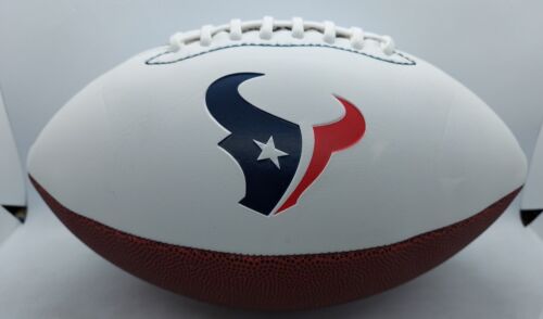 Houston Texans logo NFL Full-Size White Panel Autograph Football