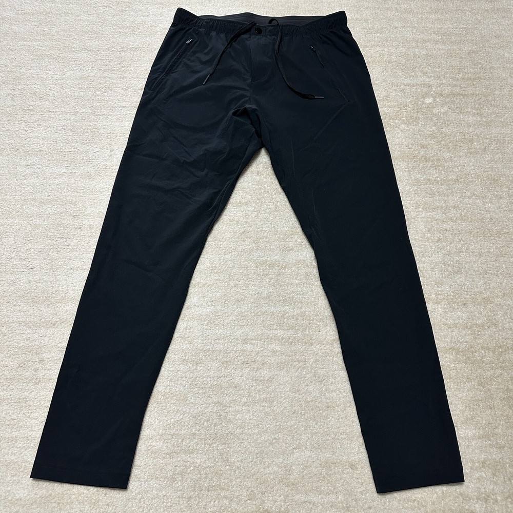 Paskho Mens Medium Black Performance Tech Golf Pants 32 Inseam
