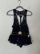 NWT Linea Donatella Sz S 2-pc Stretch Lace Cami  Shorts Lingerie Set CBE090