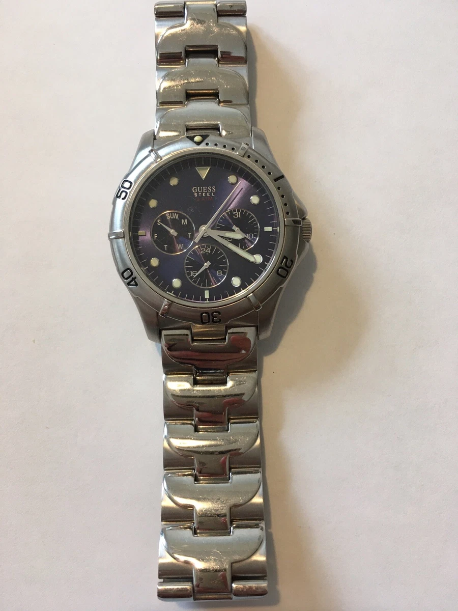 Guess watch deals blue face