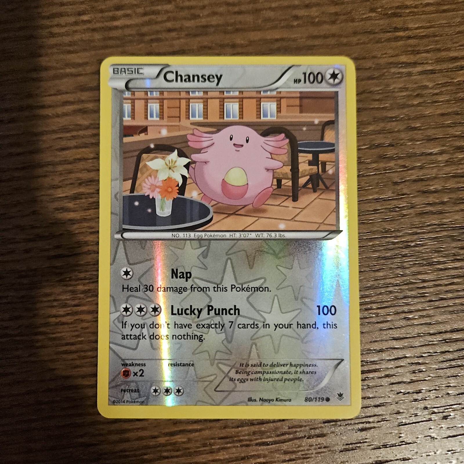 Chansey (XY Phantom Forces 80/119) Common Reverse Foil) POKEMON CARD TCG NM 2014
