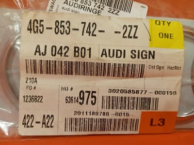 Audi 4G58537422ZZ Genuine OEM Factory Original Emblem for sale 