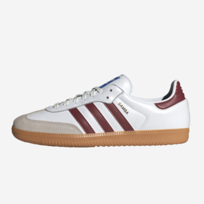 Adidas Samba OG Leather 'White/Burgundy/Gum' - IF3813