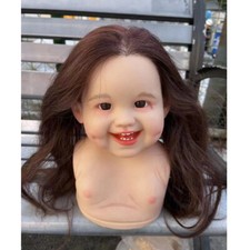 30inch Painted Reborn Baby Doll Kit Unassembled DIY Part Cloth Body Rooted Hair