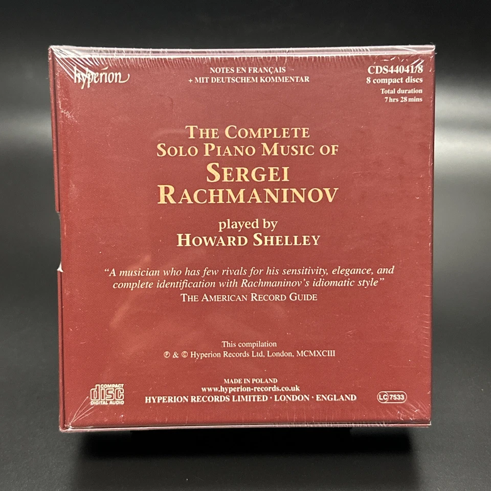 Complete Solo Piano Music of Rachmaninov, Shelley [Hyperion 8 CD Box Set] SEALED - Image 3 of 4
