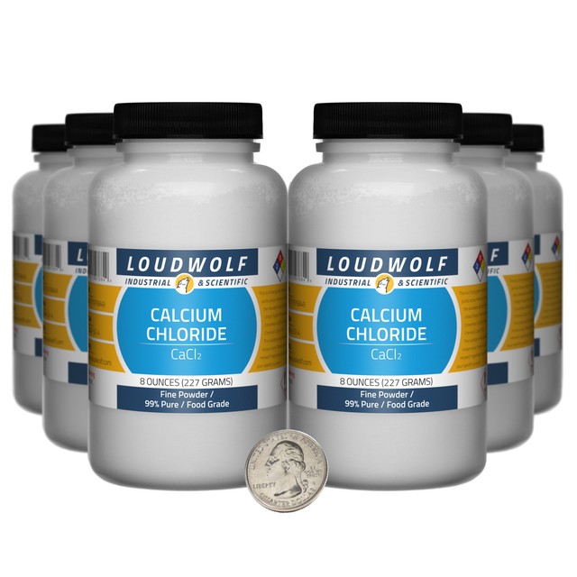 Calcium Chloride / 3 Pounds / 6 Bottles / 99 Pure Food Grade / Fine