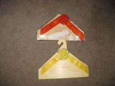 NWOT Lindsay Phillips 2 Switch Flops Brandy Orange/Yellow Straps