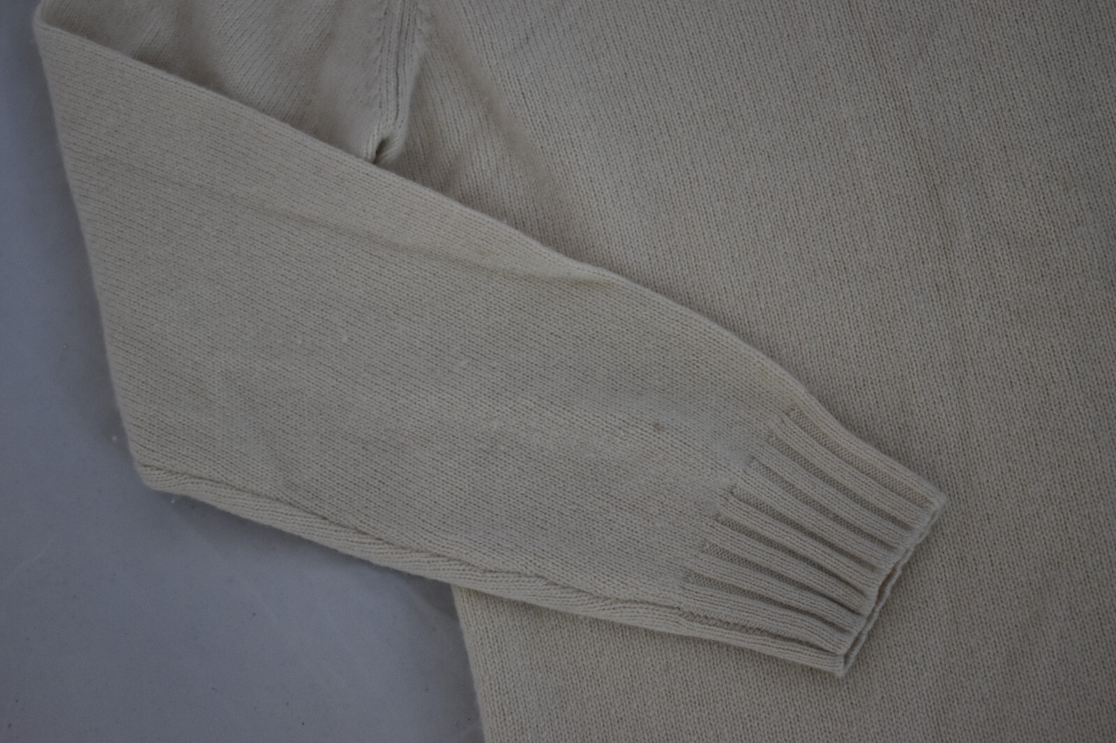 Thom Sweeney Cream Knit 100percent Cashmere Sweatshirt Pullover Jumper Men Medium M 50 image 5