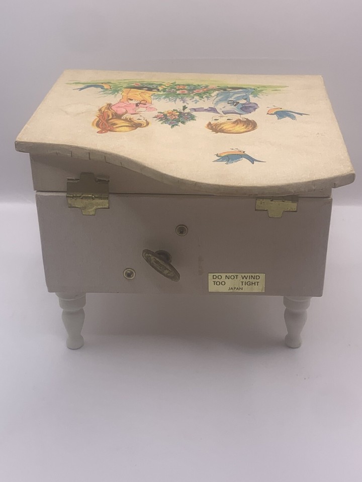 Vintage Wooden Piano Music Jewelry Box eBay