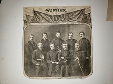 Fort Sumter Captain Abner Doubleday Seymour Foster 1861 Civil War Sketch Print