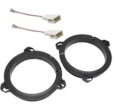 2 x Speaker Adapter Plates 6.5" + Speaker Harness For Toyota 4Runner Highlander