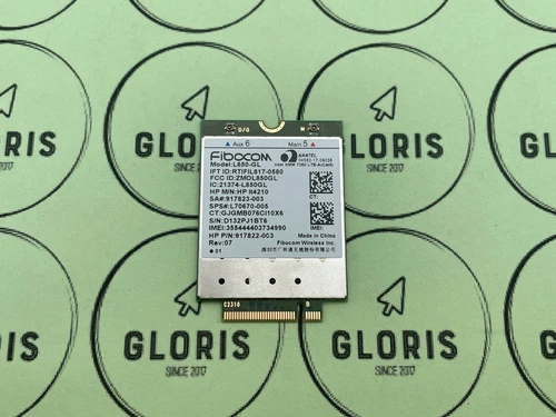 New Genuine Fibocom L850-GL WWAN LTE 4G Card w/GPS M.2 917822-003