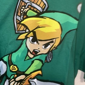 Nintendo Legend of Zelda T Shirt XXL Link Sword Video Game Snes Green Nes