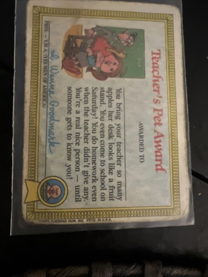 1985 GPK Garbage Pail Kids OS1 Series 1 Meltin' Melissa - Oozy Suzy #28a # 28b - Image 4 of 4