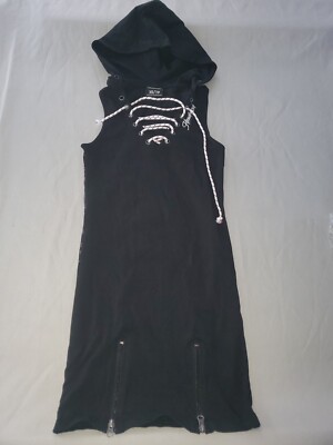 HEADRUSH SLEEVELESS DRESS OR BATHING SUIT COVER UP BLACK XS