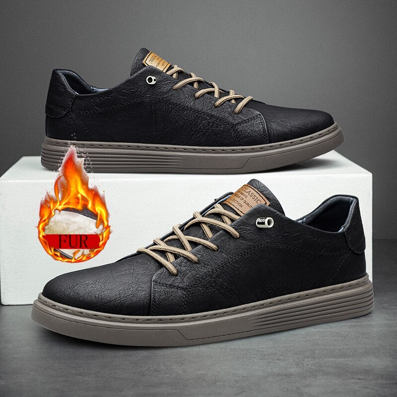 Casual Mens Lace up Outdoor Oxfords Leather Fashion Jogging Board Shoes Amazon.com | Arkbird Casual Sneakers, Originals Oxfords  main image 3