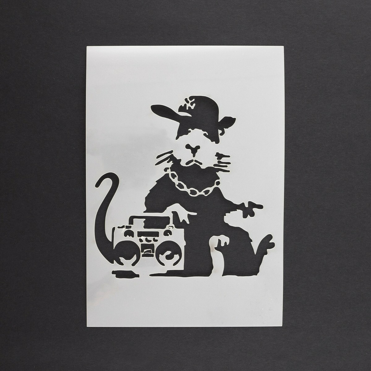 Banksy Rat Stencil Mylar Sheet Painting Wall Art Craft Banksy Rat Stencil Mylar Sheet Painting Wall Art Craft