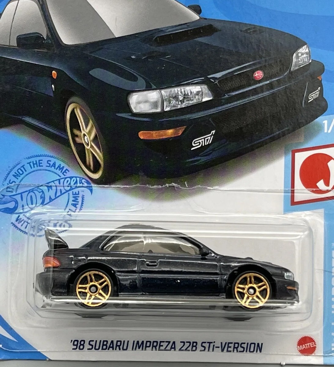 Hot Wheels HW J-Imports 1/10 Blue Subaru Impreza 22B STi