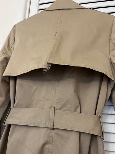 Topshop gabardina pesada beige oscuro/mac talla 8 cinturón/hebillas algodón puro - Imagen 8 de 14