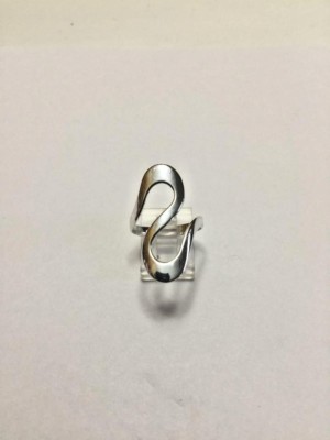 925 STERLING SILVER S CURVE RING J326 | eBay