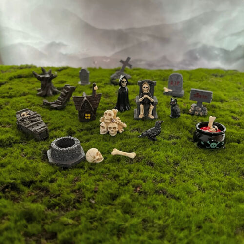 Diorama Miniature Model Gothic Tombstone Haunted House Scene Prop Model Toy - Picture 36 of 36