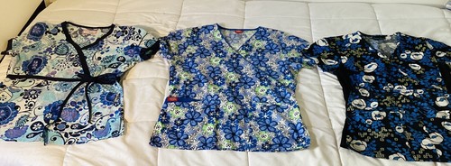 LOT OF 3 SCRUBS KOI,Dickies & CHEROKEE SM-MED EXC,COND. ADJUSTABLE LIGHT USE - Picture 2 of 10