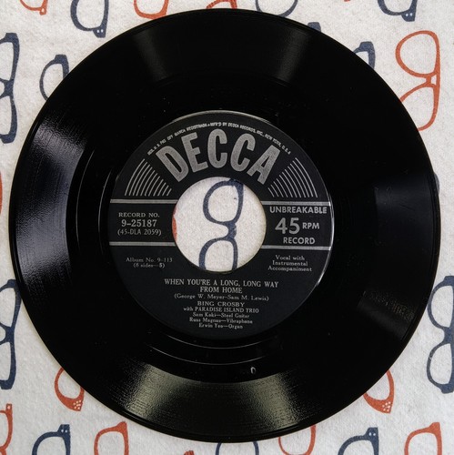 Bing Crosby Drifting and Dreaming 1950 3x7" Box Set VG+/VG Missing 1 Record - Picture 4 of 10