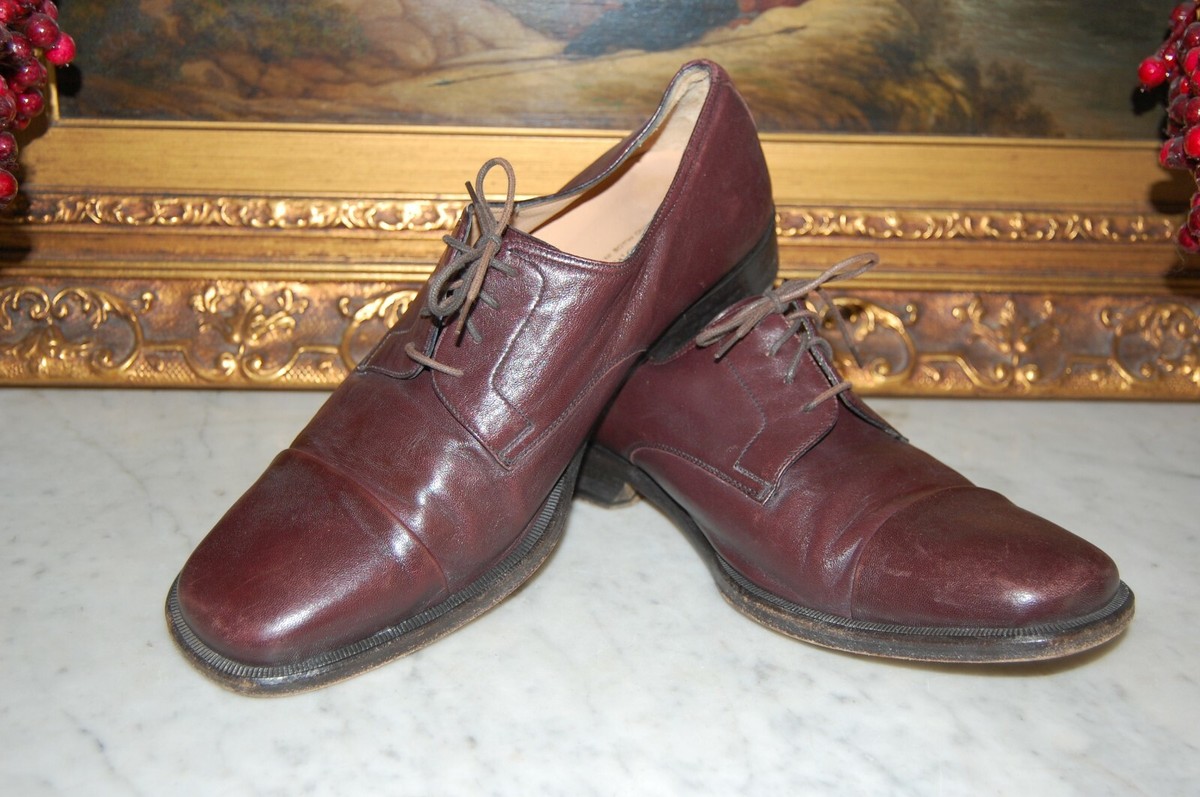 BRUNO MAGLI MADE ITALY MAROON LEATHER BRANSON DRESS OXFORD  display picture 2