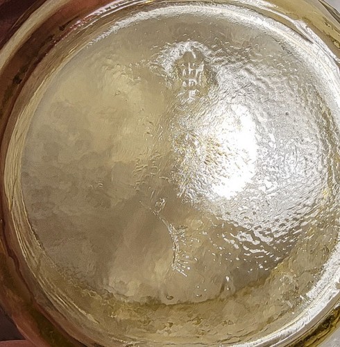 Vintage Anchor Hocking goldgelb mit Blattmuster Saft & Steine Gläser - je 2 - Bild 12 von 15