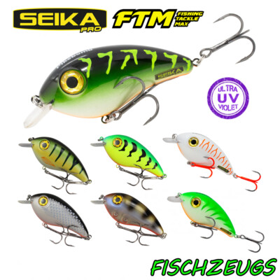 FTM Seika Pro Wobler Pikebomb Crankbait Hecht Waller UV 10cm 44g Kunstköder