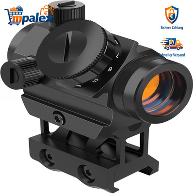 Feyachi RDS-25 Rotpunktvisier 4 MOA Red Dot mit Riser Mount Jagd Schwarz