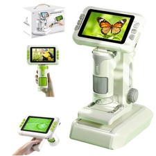 Microscope for Kids,1600X Digital Microscope with 4.0" HD Screen, 3-in-1 Port...