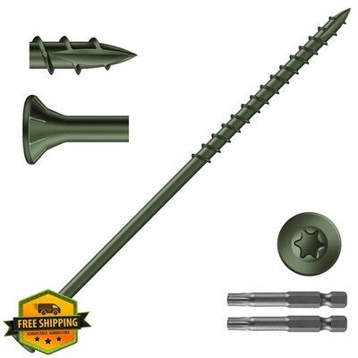 SG TZH #14x6'' Green Deck Screws 50Pcs