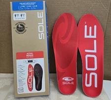 SOLE Active Medium Insoles Red Men 10 Women 12 Any Arch