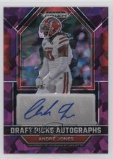 2023 Panini Prizm Draft Picks Purple Ice 65/99 Andre Jones #DPA-ANJ Auto i6j