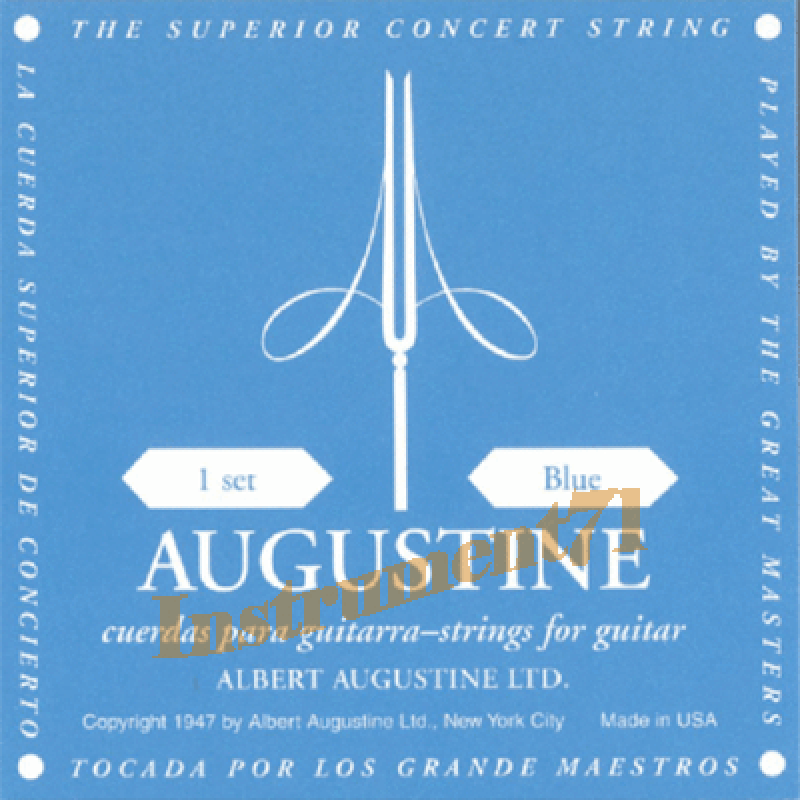 Jeu de 6 Cordes BLUE SETS pour Guitare Classique Tension Forte AUGUSTINE